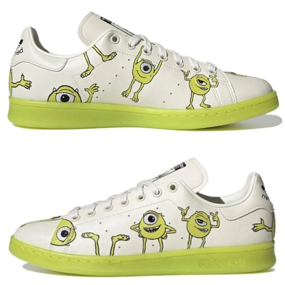 Adidas Stan Smith Originals Monsters Inc Mike Wazowski Disney Primegreen 8.5 9.5 - Picture 12 of 16